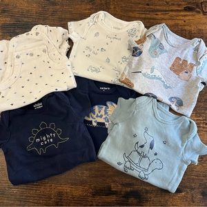 Set of 6 carters onesie size 3mo